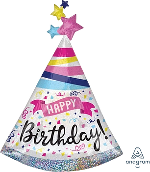 Anagram Birthday Sparkle Banner 36" Foil Balloon