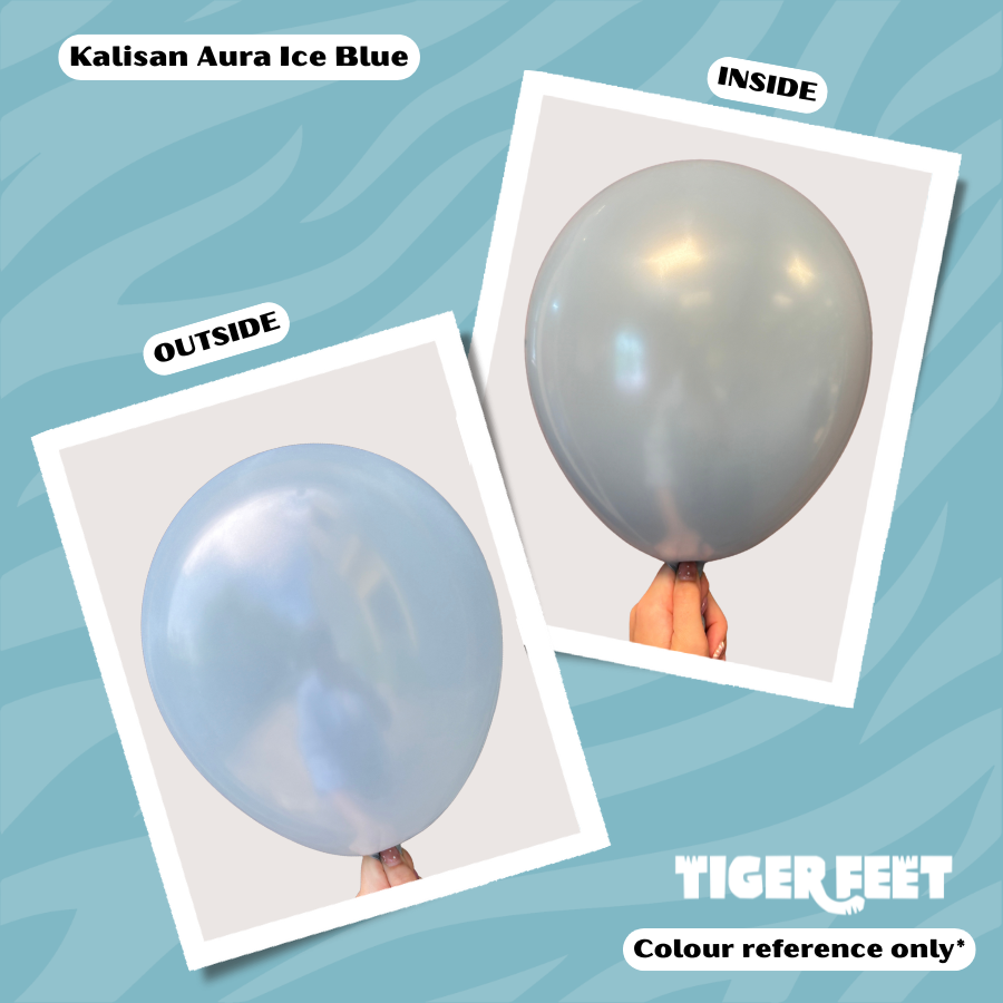 Kalisan 2 Pack Latex Balloons Aura Ice Blue 24
