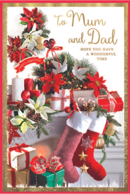 Simon Elvin 6 Pack Cards C75 Christmas Mum & Dad