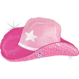 Grabo Foil Balloon Pink Cowgirl Hat 26