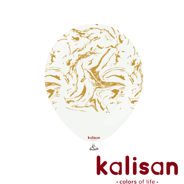 Kalisan Space Nebula White/Gold 12" Latex 25pk