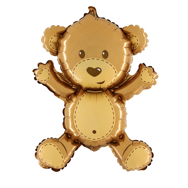 Grabo 14-inch foil balloon featuring a cute bear design, perfect for celebrations and party decorations.