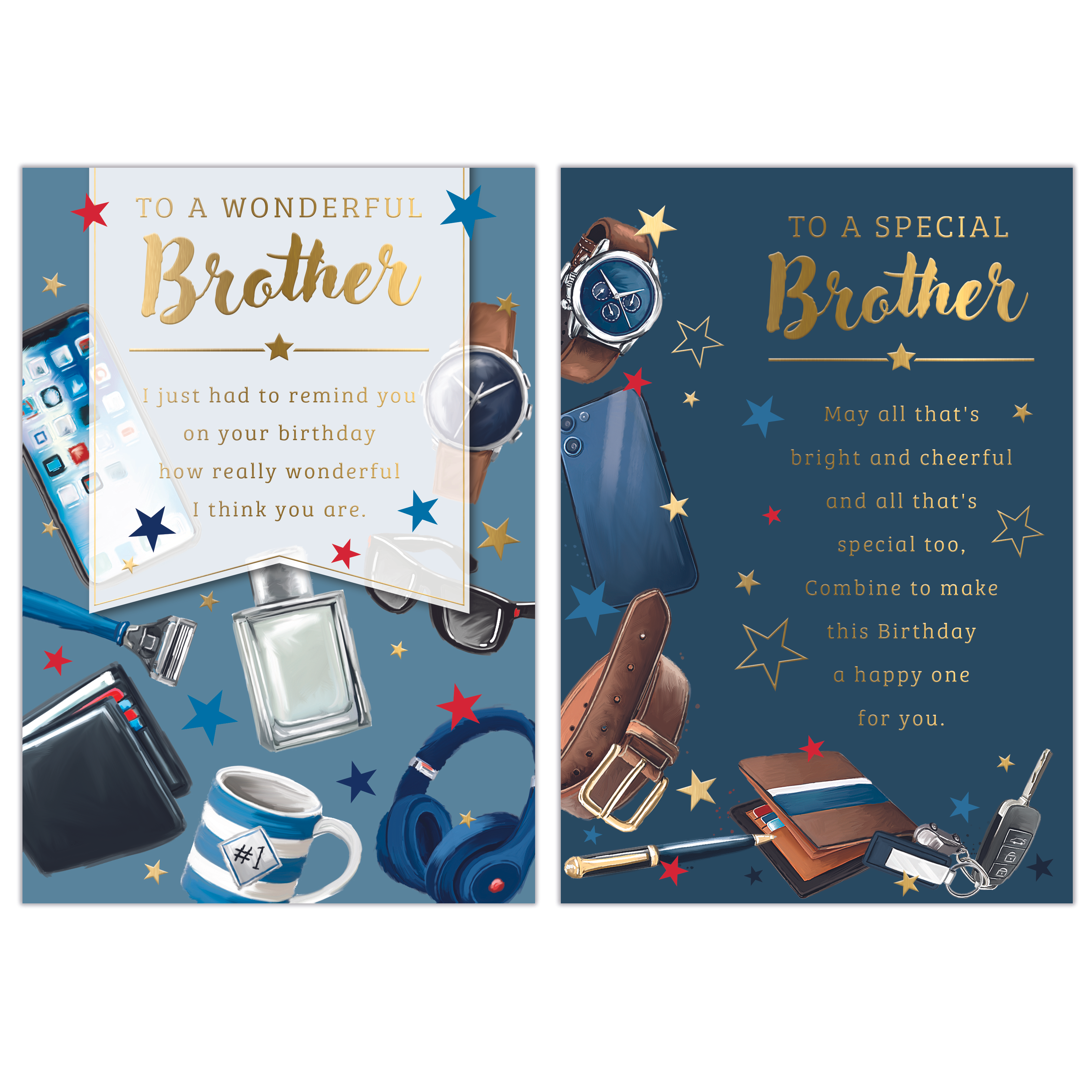 Poppyhill 12 Pack Cards C50 Birthday Brother