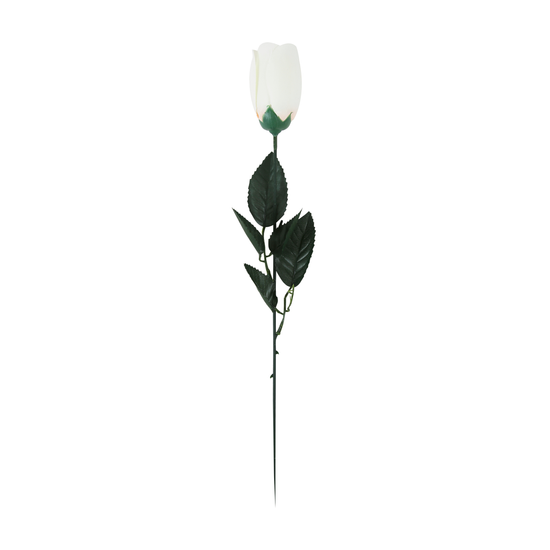 Artificial Rose In Acetate 45cm White 24pk