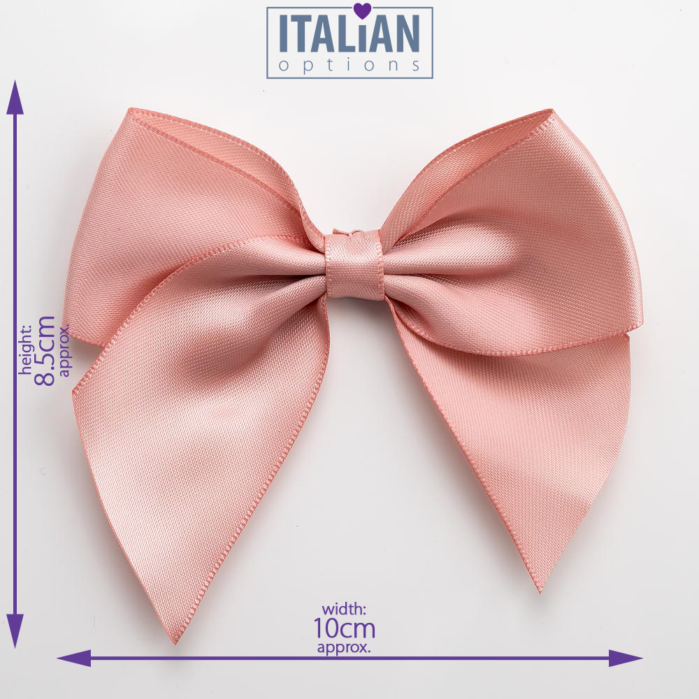 Italian Options 6 Pack Ribbon Bows Rose Gold 10cm