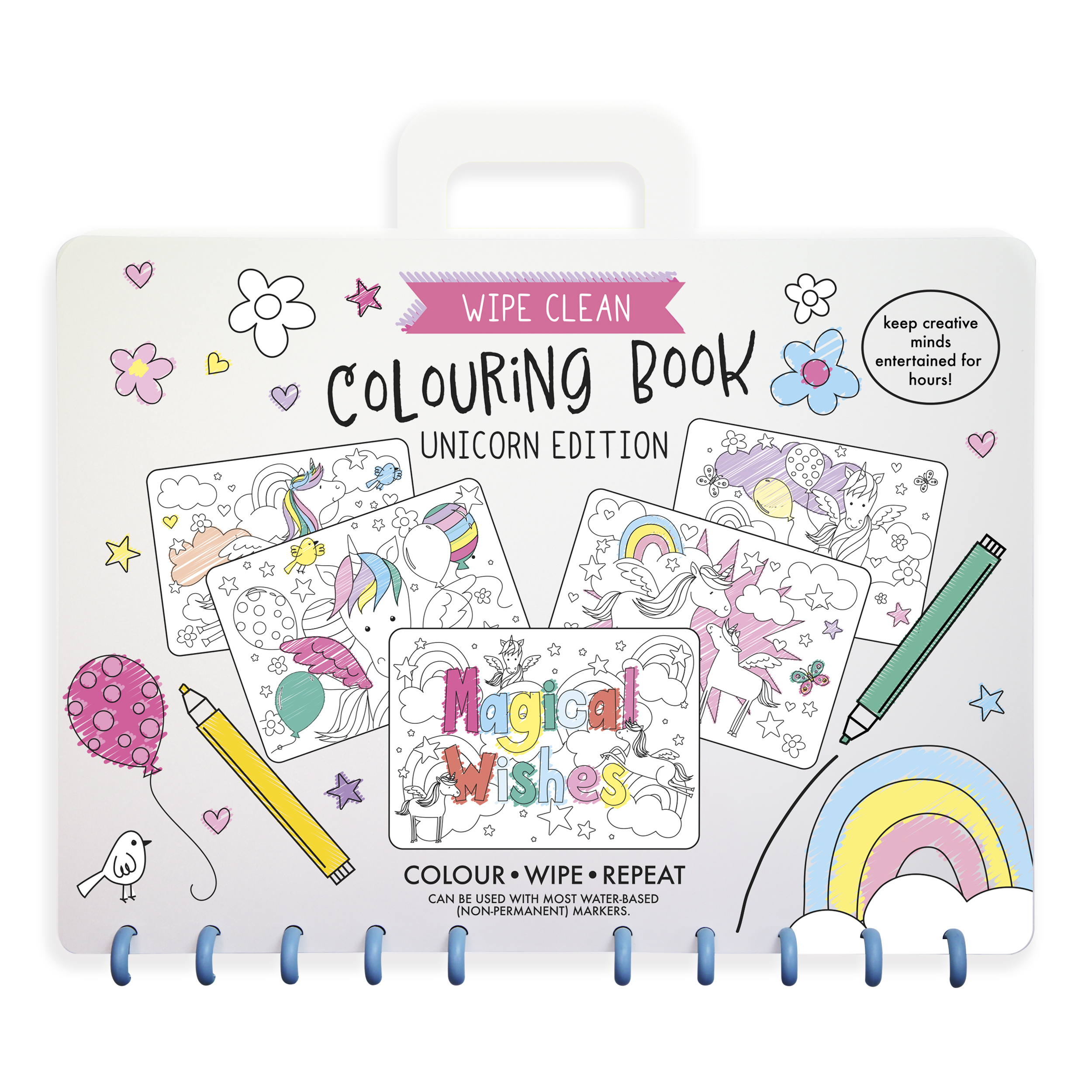 Eurowrap Wipe Clean Activity Book Unicorn