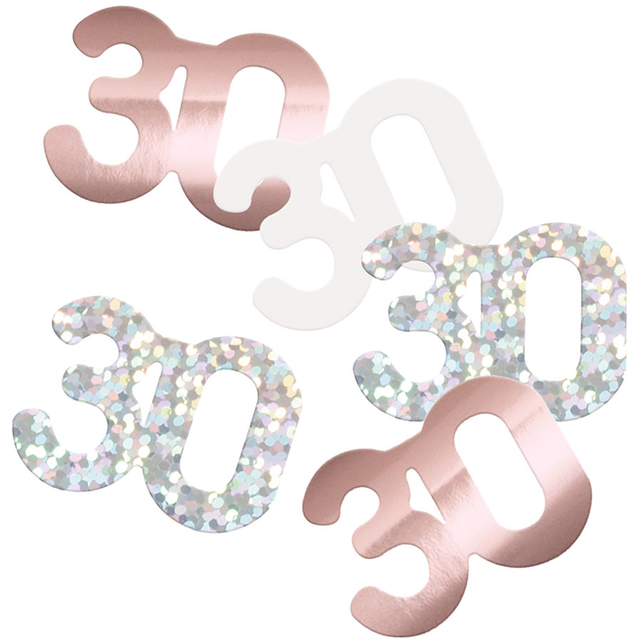 14g Confetti Age 30 Glitz Rose Gold