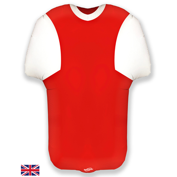Foil Supershape 24" Sport Shirt Red White Metallic