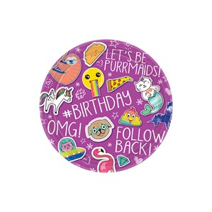 Amscan 8 Pack Plates Selfie Celebration 18cm