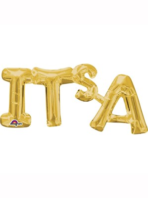 Gold It's A... 20" x 9"Air Fill Foil Balloon