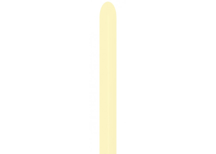 Sempertex Pastel Matte Yellow 260 Nozzle Up 50pk