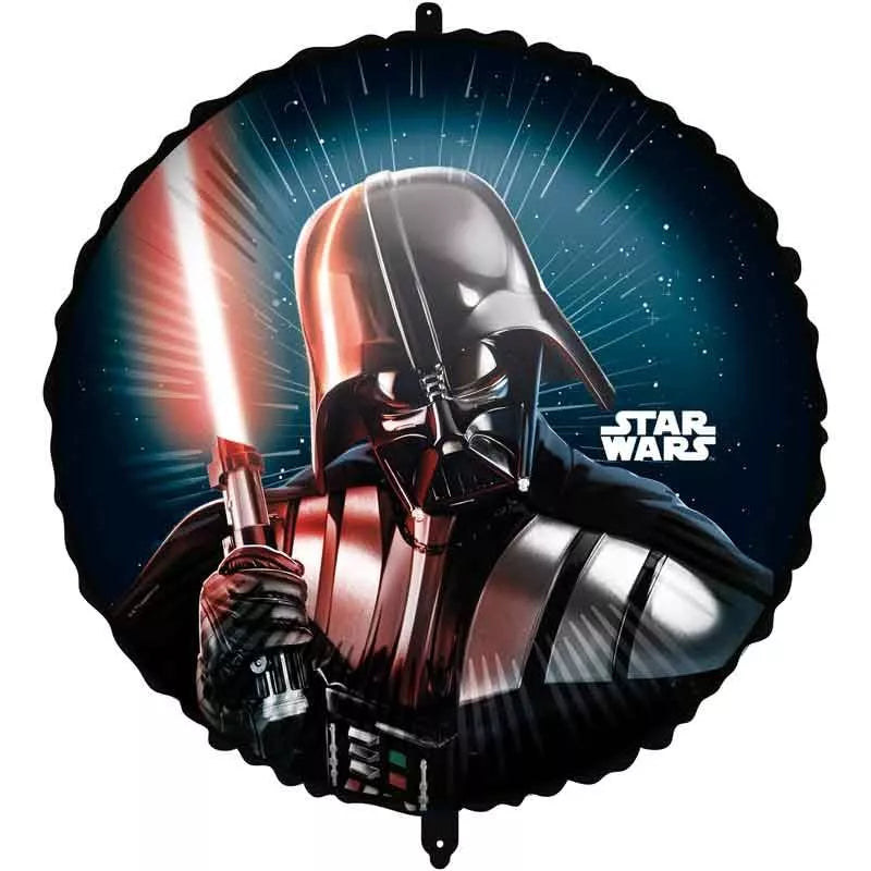 Procos Star Wars Darth Vader 18-inch foil balloon featuring Darth Vader's face and iconic design for themed celebrations