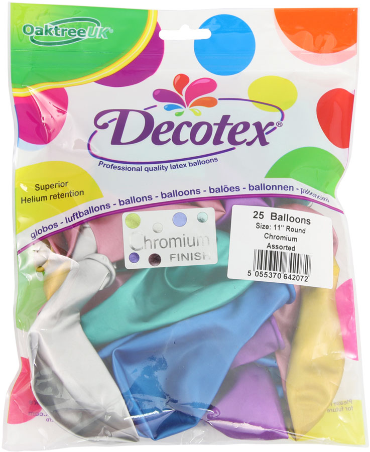 Decotex Pro Chromium Asst Latex 11" Latex 25pk