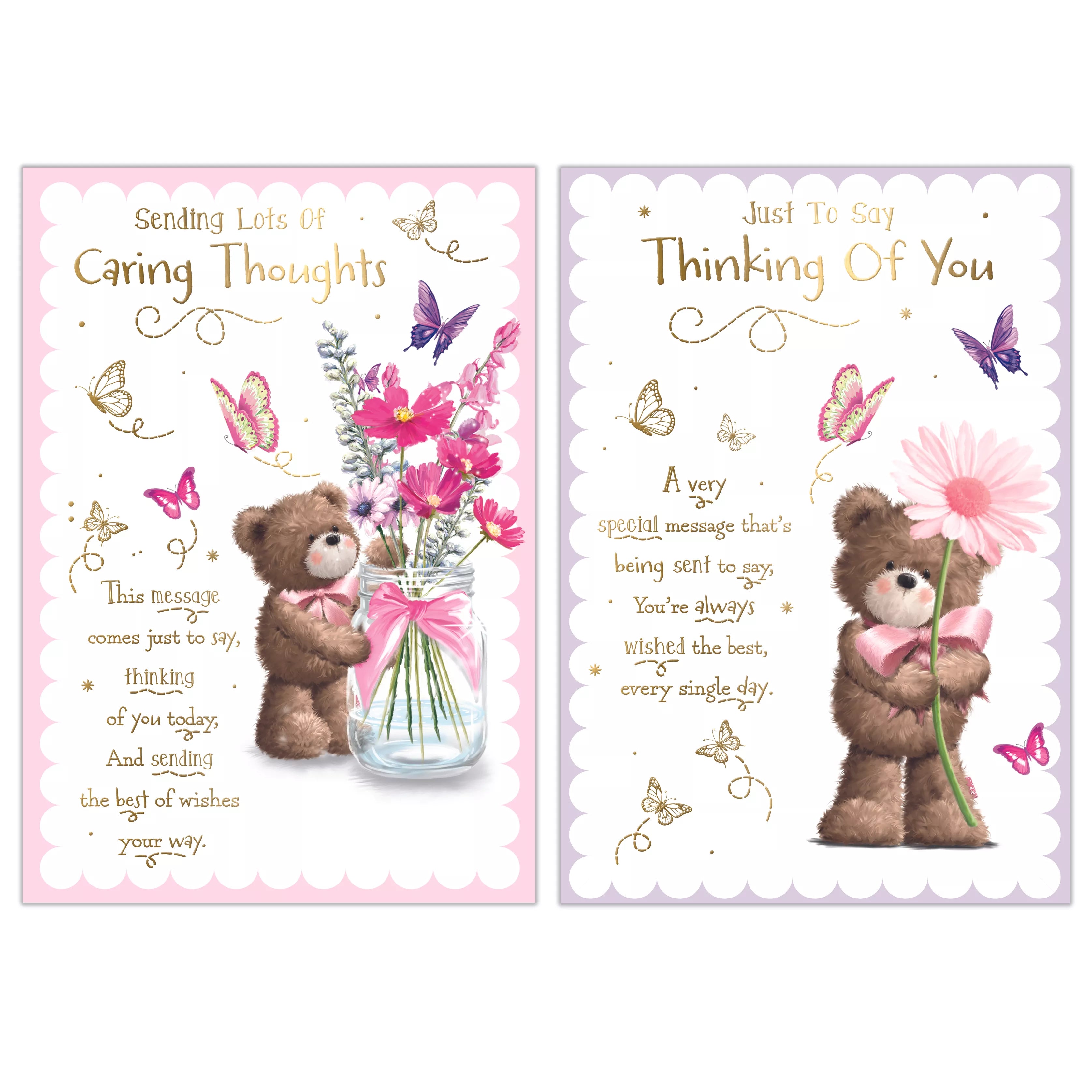 Poppyhill 12-pack Thinking Of You greeting cards featuring floral and elegant designs for special occasions and heartfelt messages.
