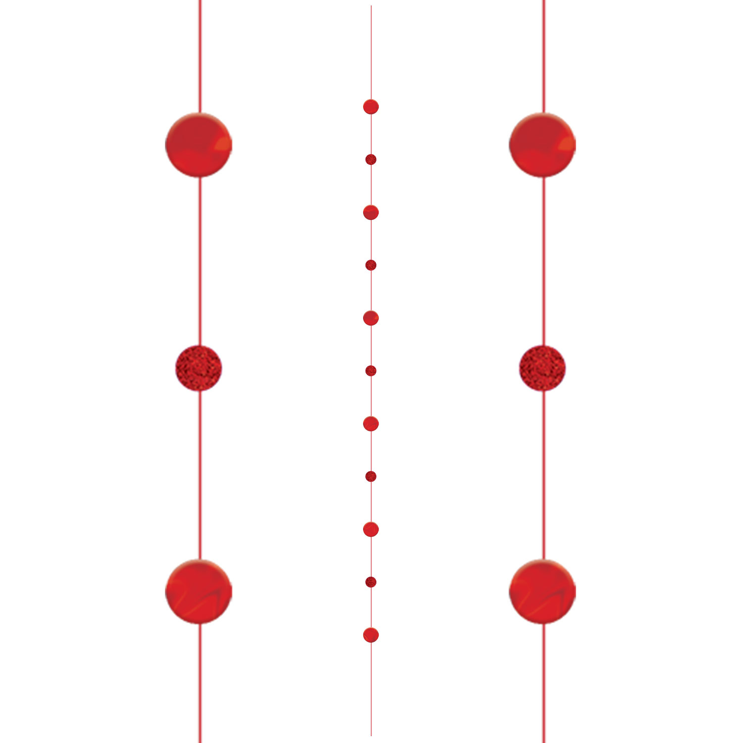 Red Circle Balloon Fun Strings 1.82M