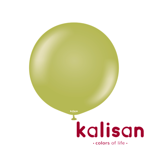 Kalisan Retro 24" Olive Latex Balloons 2pk