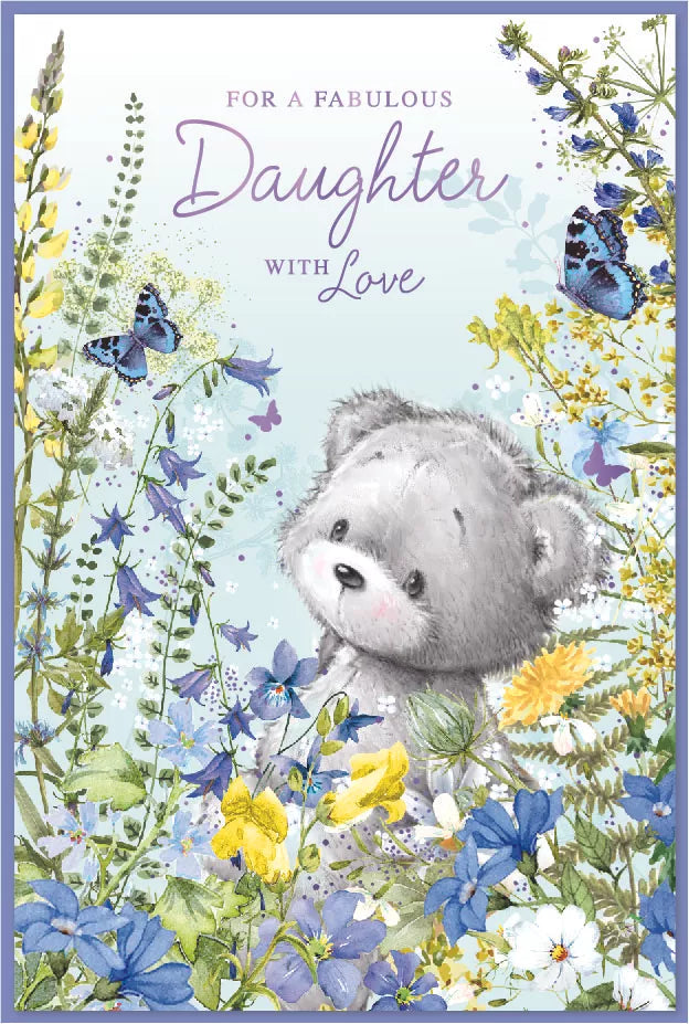 Set of six Simon Elvin C75 birthday cards for daughters, featuring colorful designs and celebratory messages.