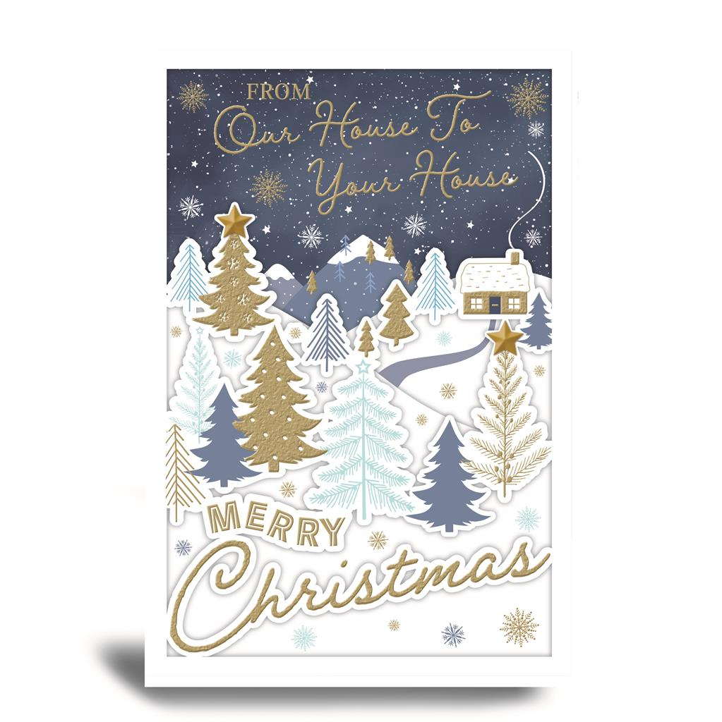Prelude 6 Pack Cards C75 Christmas Outdoor Scene