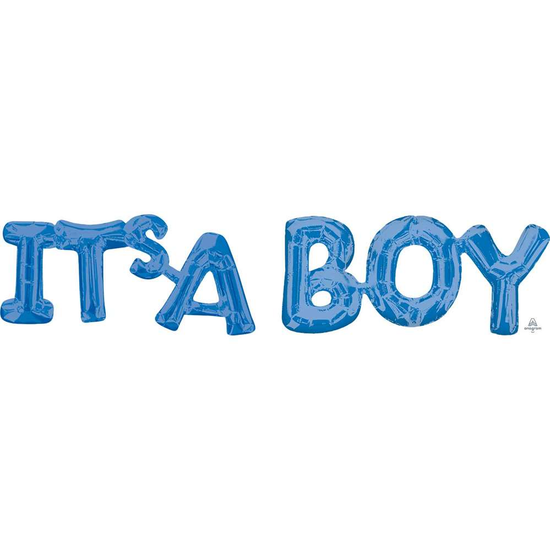 It's A Boy Blue 20" Phrase Foil Balloon