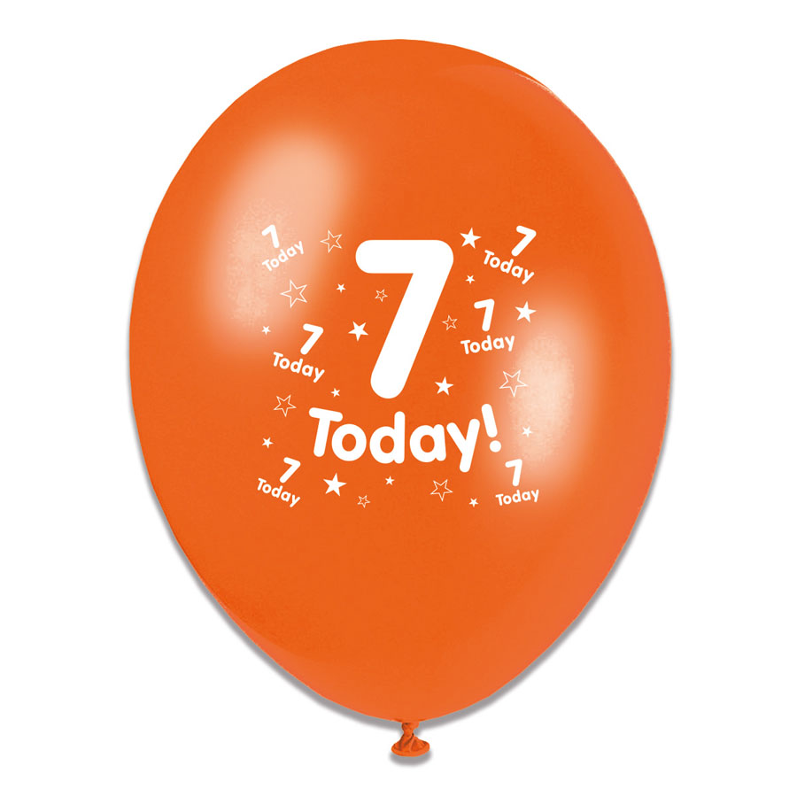 Tiger Feet Age 7 Birthday 10" Balloons 6x8pk