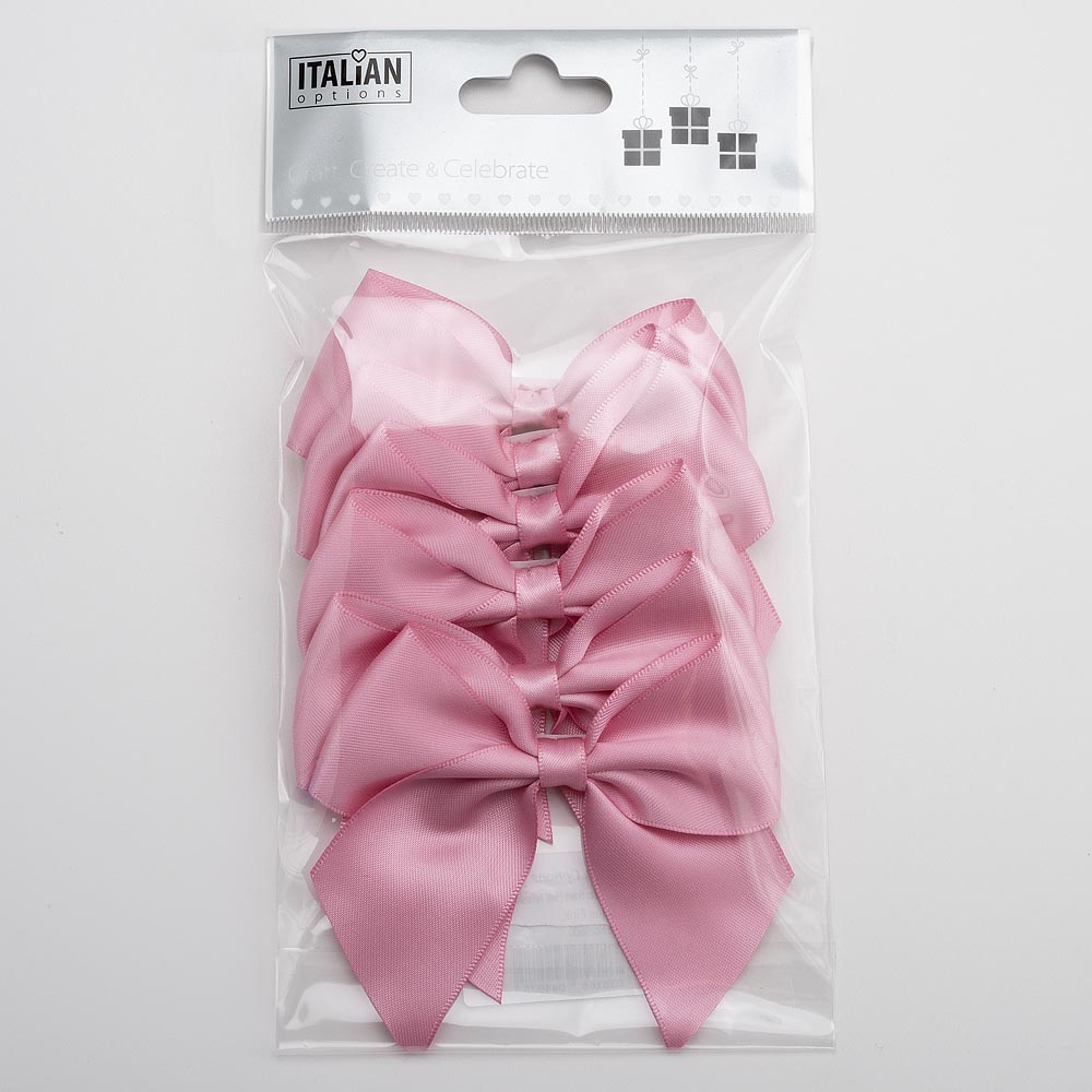 Ribbon Bows Antique Pink 10cm 6pk