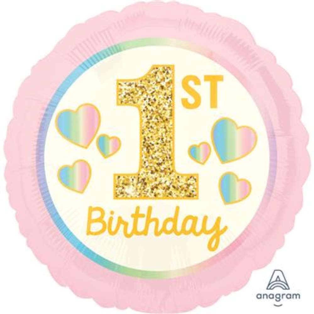 Anagram Foil Balloon 18" Round Birthday Age 1