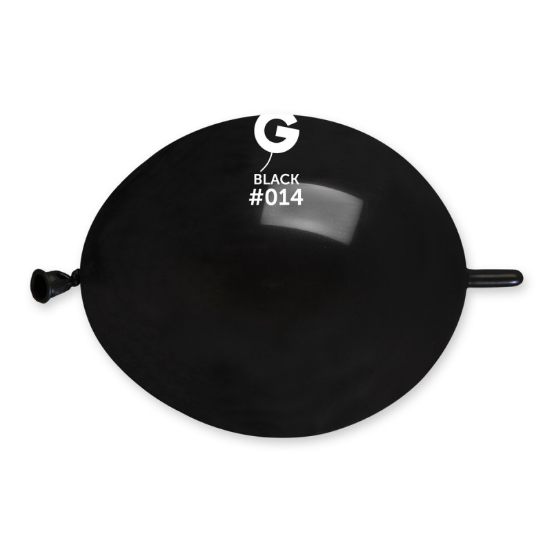 Gemar 100 Pack Latex Balloons Glink Black 6