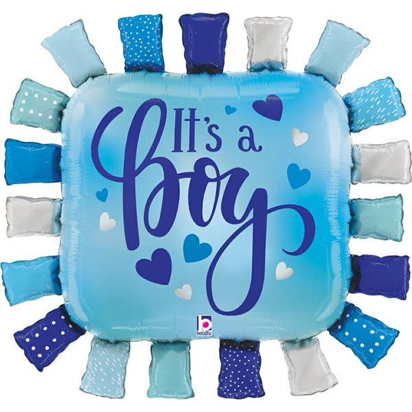 Grabo It's A Boy Square 34" Large Foil Balloon