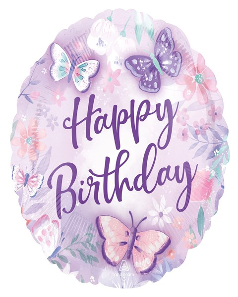 Anagram Birthday Flutter 18" Foil Balloon
