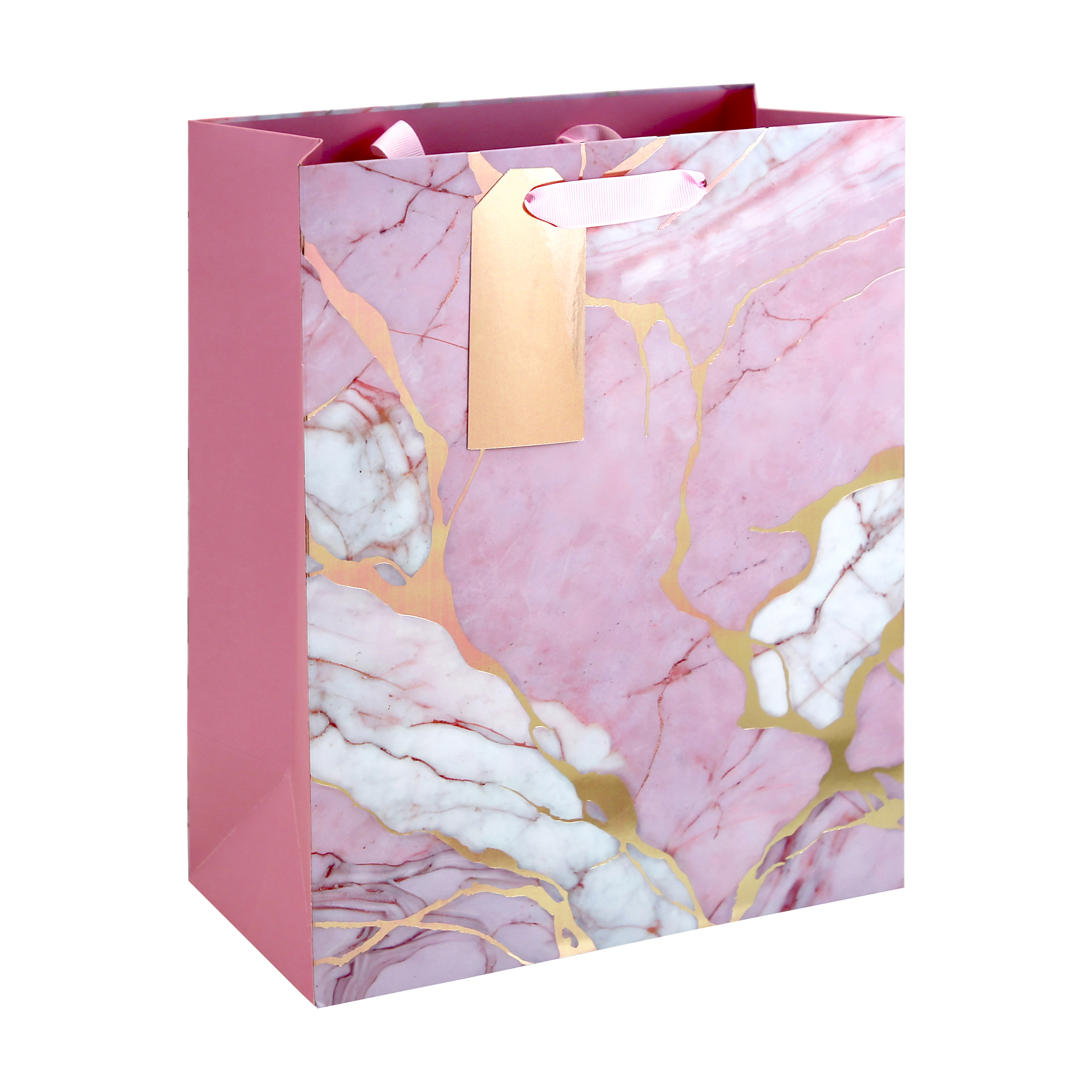 Eurowrap 6 Pack Gift Bag Pink Marble Large