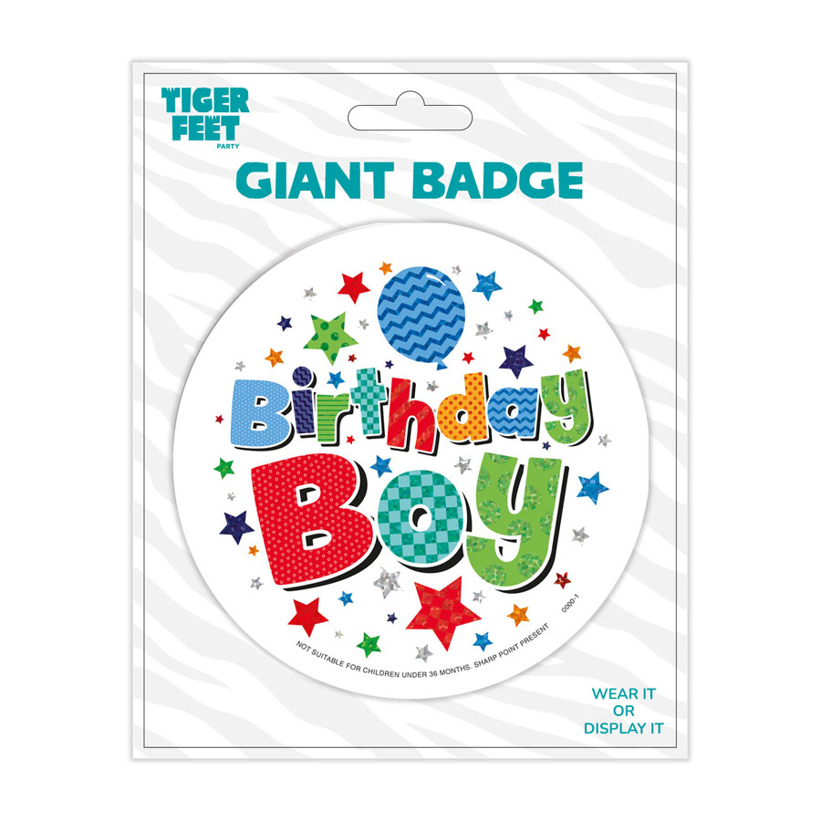 Big Badges Birthday Boy 6pk