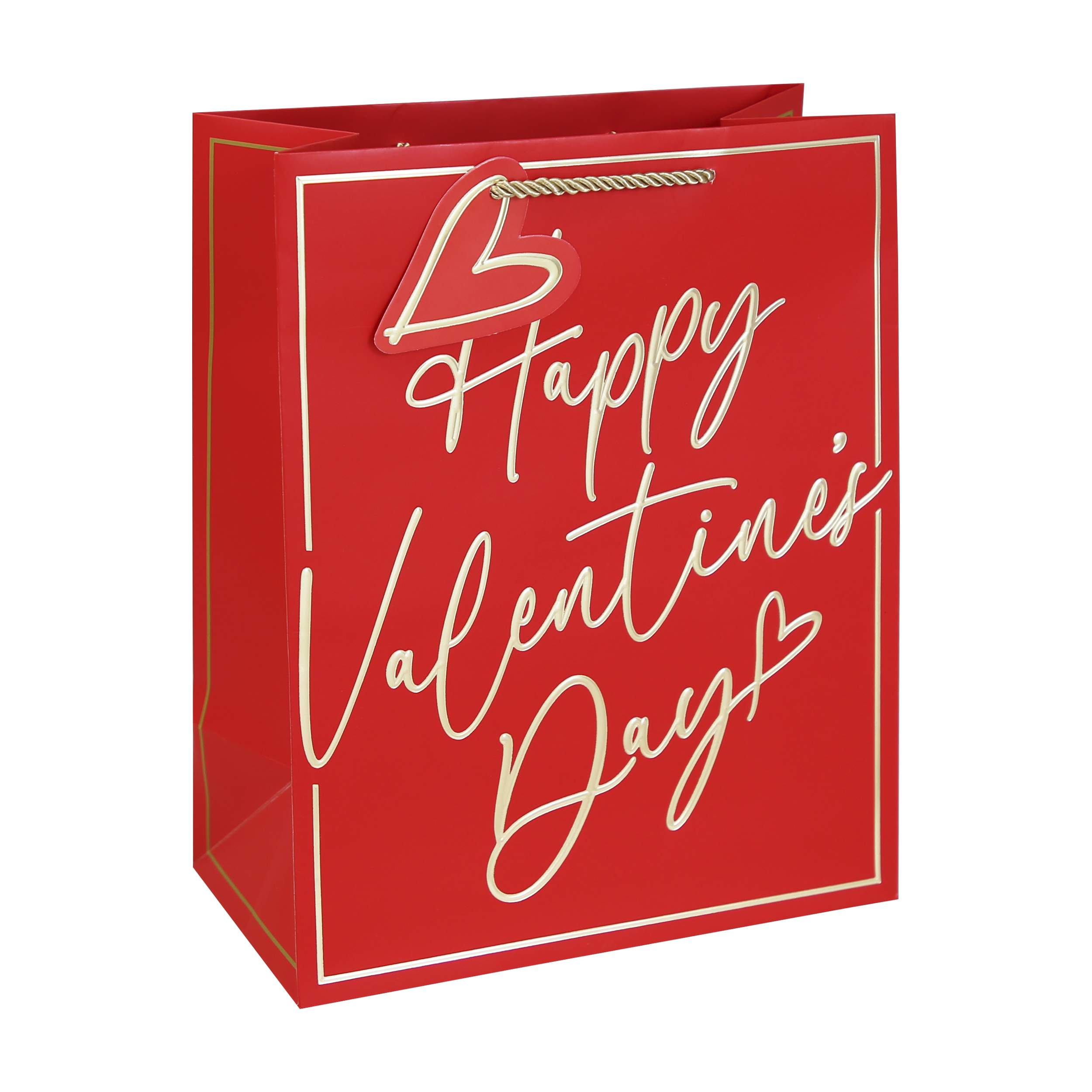 Eurowrap 12 Pack Gift Bag Valentine's Text Large