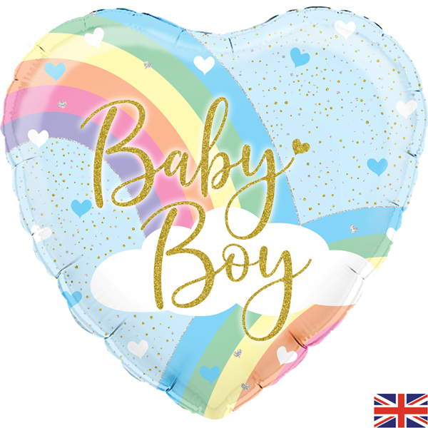 Pastel Rainbow Boy 18" Foil Balloon