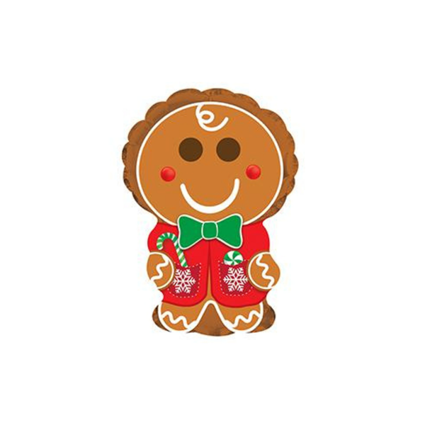 Gingerbread Man 9" Foil Balloon