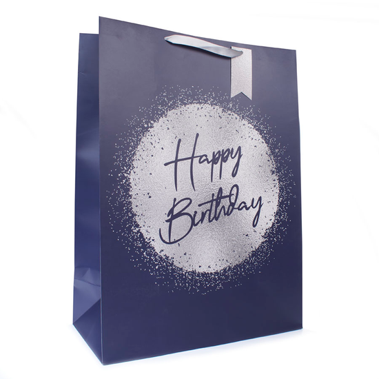 Tiger Feet Gift Bag Birthday Silver Large 6pk