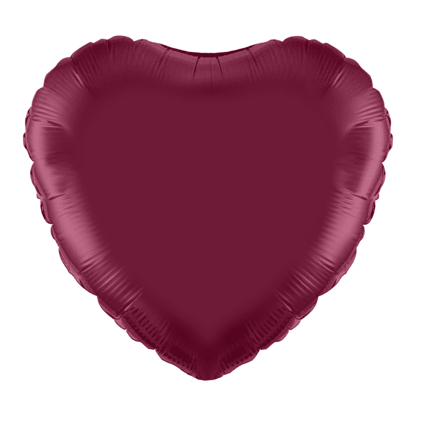 Oaktree Foil Balloon Burgundy Heart 18"
