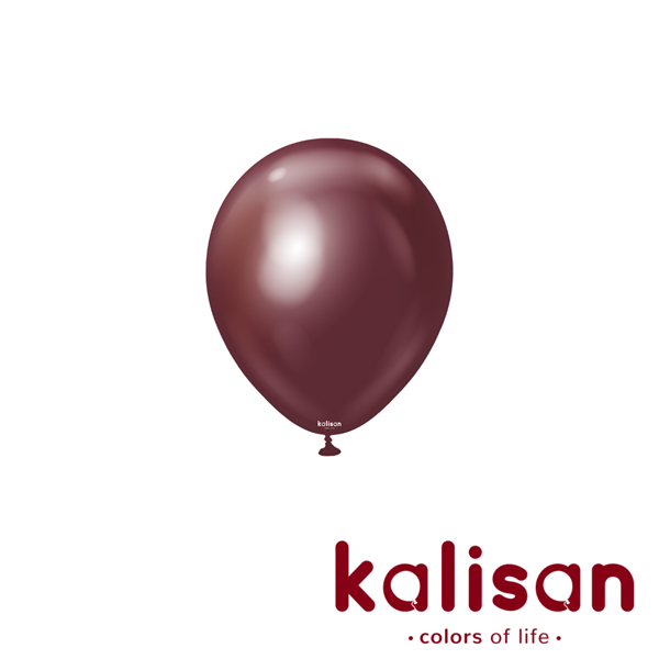 Kalisan Mirror Burgundy 5" Latex Balloons 100pk