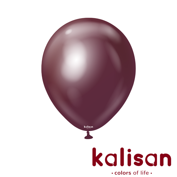 Kalisan Mirror Burgundy 12" Latex Balloons 50pk