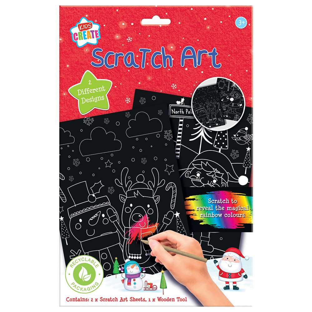 Scratch Art Sheets Christmas