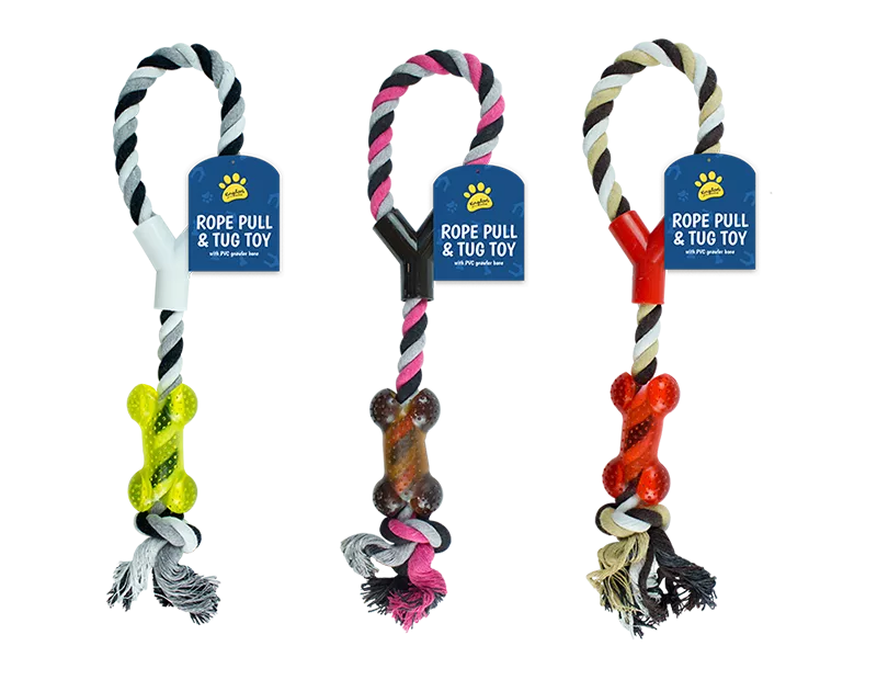 Rope Dog Pull & Tug Toy (Colour May Vary)