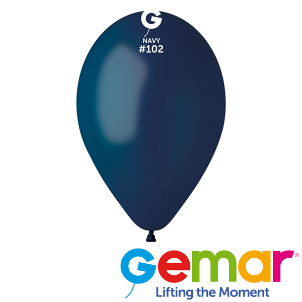 New Gemar Standard Navy 13" Latex Balloons 50pk