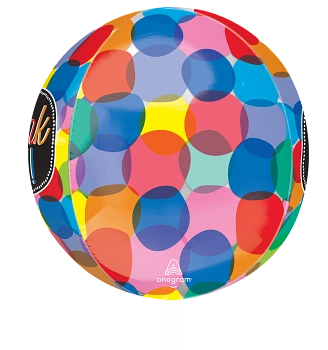 Anagram Foil Balloon Orbz Bubbly Thank You 16