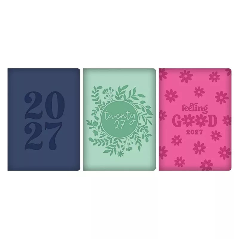 Diary A5 WTV Bright Embossed PU 2027 12pk
