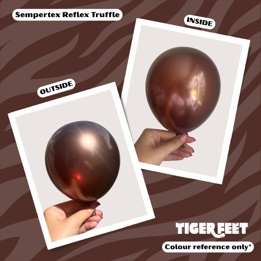 Sempertex Reflex Truffle 12-inch latex balloons, 50-pack, decorative latex balloons for celebrations and parties.