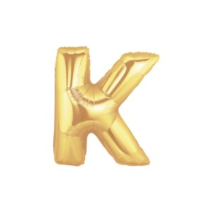 Oaktree Foil Balloon Gold 7" Letter K