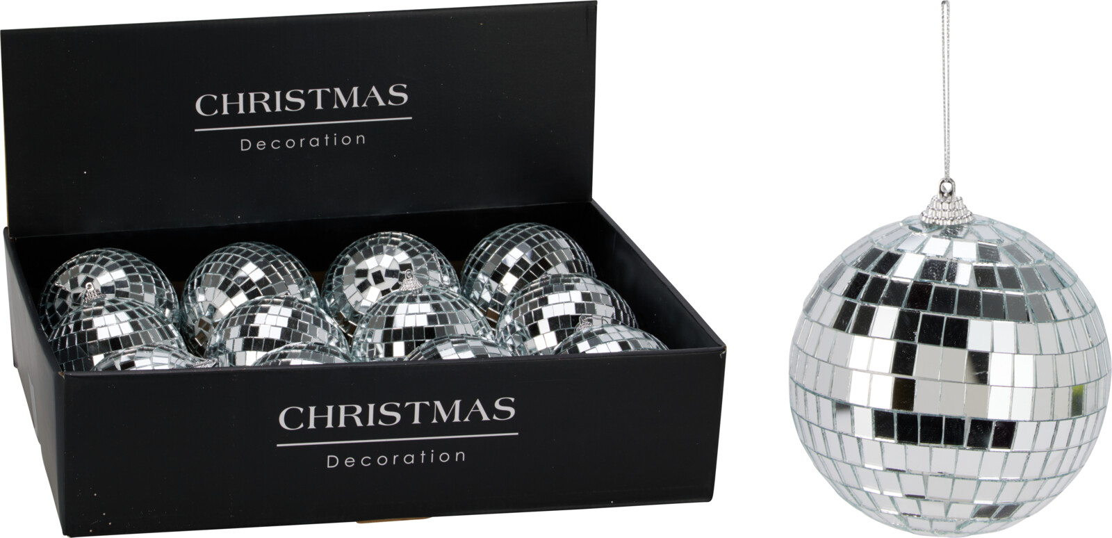 Koopman Bauble Mirror Ball Silver 100mm