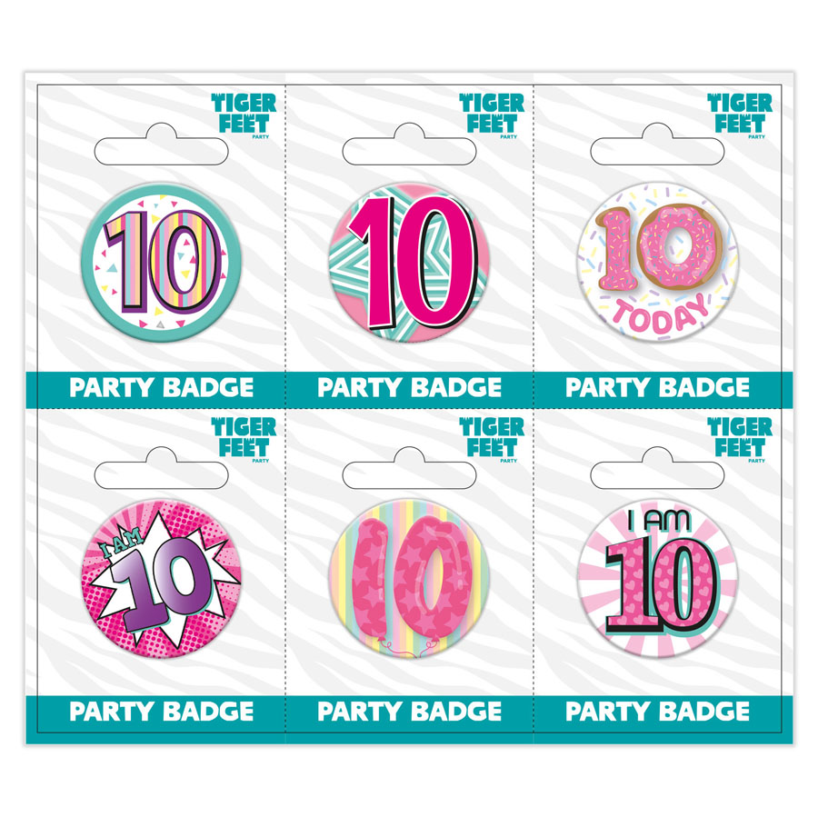 Small Badges Age 10 Female 6pk