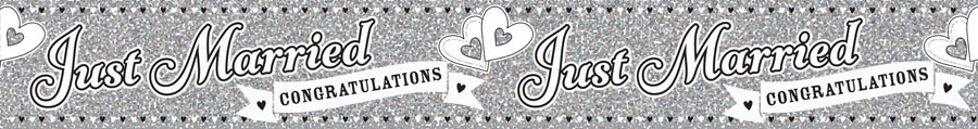 Tiger Feet 6 Pack Banner Just Married 2.6M