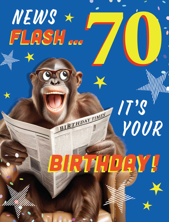 Regal 6 Pack Cards 8x6 Birthday Age 70