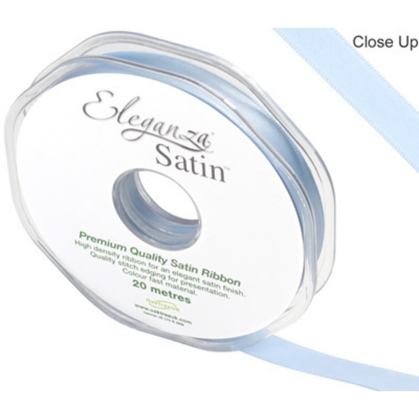 Eleganza Satin Ribbon Light Blue 10mm x 20m
